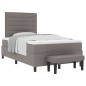 vidaXL Letto con box spring con materasso e panchina taupe 120x190 cm in tessuto vidaXL Letto con box spring con materasso e panchina taupe 120x190 cm in tessuto