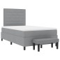 vidaXL Letto Box Spring con Materasso e Panchina Grigio Chiaro 120x200 cm Tessuto vidaXL Letto Box Spring con Materasso e Panchina Grigio Chiaro 120x200 cm Tessuto