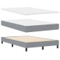 vidaXL Letto Box Spring con Materasso e Panchina Grigio Chiaro 120x200 cm Tessuto vidaXL Letto Box Spring con Materasso e Panchina Grigio Chiaro 120x200 cm Tessuto
