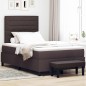 vidaXL Letto con Box Spring e Materasso & Panchina Marrone Scuro 120x200 cm Tessuto vidaXL Letto con Box Spring e Materasso & Panchina Marrone Scuro 120x200 cm Tessuto
