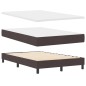 vidaXL Letto con Box Spring e Materasso & Panchina Marrone Scuro 120x200 cm Tessuto vidaXL Letto con Box Spring e Materasso & Panchina Marrone Scuro 120x200 cm Tessuto