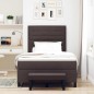 vidaXL Letto con Box Spring e Materasso & Panchina Marrone Scuro 120x200 cm Tessuto vidaXL Letto con Box Spring e Materasso & Panchina Marrone Scuro 120x200 cm Tessuto