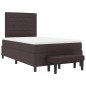 vidaXL Letto con Box Spring e Materasso & Panchina Marrone Scuro 120x200 cm Tessuto vidaXL Letto con Box Spring e Materasso & Panchina Marrone Scuro 120x200 cm Tessuto