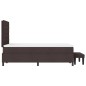 vidaXL Letto con Box Spring e Materasso & Panchina Marrone Scuro 120x200 cm Tessuto vidaXL Letto con Box Spring e Materasso & Panchina Marrone Scuro 120x200 cm Tessuto