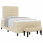 vidaXL Letto con Box Spring e Materasso Crema 120x200 cm Tessuto vidaXL Letto con Box Spring e Materasso Crema 120x200 cm Tessuto