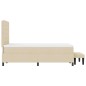 vidaXL Letto con Box Spring e Materasso Crema 120x200 cm Tessuto vidaXL Letto con Box Spring e Materasso Crema 120x200 cm Tessuto