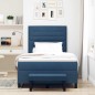 vidaXL Letto a Box Spring con Materasso & Panchina Blu 120x200 cm Tessuto