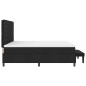 vidaXL Letto con Box Spring con Materasso & Panca Nera 200x200 cm Tessuto