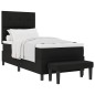 vidaXL Letto con Rete con Materasso e Panchina Nero 80x200 cm Tessuto