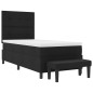 vidaXL Letto con Rete con Materasso e Panchina Nero 80x200 cm Tessuto