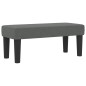 vidaXL Letto a Box Spring con Materasso & Panca Grigio Scuro 100x200 cm Tessuto