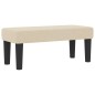 vidaXL Letto Box Spring con Materasso e Panchina Crema 100x200 cm Tessuto