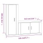 Set Mobili Porta TV 2 pz Rovere Marrone in Legno Multistrato Set Mobili Porta TV 2 pz Rovere Marrone in Legno Multistrato