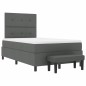 vidaXL Letto Box Spring con Materasso e Panchina Grigio Scuro 120x200 cm