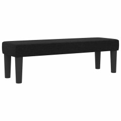 vidaXL Letto Box Spring con Materasso & Panchina Nero 120x200 cm Tessuto