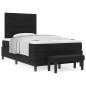vidaXL Letto Box Spring con Materasso & Panchina Nero 120x200 cm Tessuto