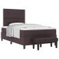 vidaXL Letto con Box Spring con Materasso e Panchina Marrone Scuro 120x200 cm Tessuto