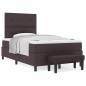 vidaXL Letto con Box Spring con Materasso e Panchina Marrone Scuro 120x200 cm Tessuto