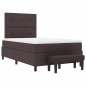 vidaXL Letto con Box Spring con Materasso e Panchina Marrone Scuro 120x200 cm Tessuto