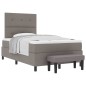 vidaXL Letto Box Spring con Materasso & Panca Taupe 120x200 cm Tessuto vidaXL Letto Box Spring con Materasso & Panca Taupe 120x200 cm Tessuto