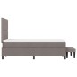 vidaXL Letto Box Spring con Materasso & Panca Taupe 120x200 cm Tessuto vidaXL Letto Box Spring con Materasso & Panca Taupe 120x200 cm Tessuto