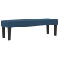 vidaXL Letto con Box Spring e Materasso & Panchina Blu 120x200 cm Tessuto