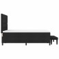 vidaXL Letto con box spring e materasso e panchina nero 140x200 cm tessuto vidaXL Letto con box spring e materasso e panchina nero 140x200 cm tessuto
