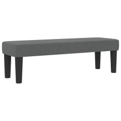 vidaXL Letto con Box Spring e Materasso & Panca Grigia Scura 160x200 cm in Tessuto