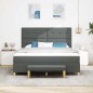 vidaXL Letto con Box Spring con Materasso e Panca Grigio Scuro 180x200 cm Tessuto vidaXL Letto con Box Spring con Materasso e Panca Grigio Scuro 180x200 cm Tessuto