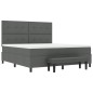 vidaXL Letto con Box Spring con Materasso e Panca Grigio Scuro 180x200 cm Tessuto vidaXL Letto con Box Spring con Materasso e Panca Grigio Scuro 180x200 cm Tessuto