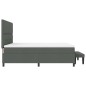 vidaXL Letto con Box Spring con Materasso e Panca Grigio Scuro 180x200 cm Tessuto vidaXL Letto con Box Spring con Materasso e Panca Grigio Scuro 180x200 cm Tessuto