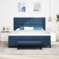 vidaXL Letto box spring con materasso e panca blu 180x200 cm tessuto vidaXL Letto box spring con materasso e panca blu 180x200 cm tessuto