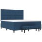 vidaXL Letto box spring con materasso e panca blu 180x200 cm tessuto vidaXL Letto box spring con materasso e panca blu 180x200 cm tessuto