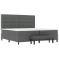 vidaXL Letto Box Spring con Materasso & Panchina Grigio Scuro 200x200 cm Tessuto vidaXL Letto Box Spring con Materasso & Panchina Grigio Scuro 200x200 cm Tessuto