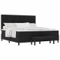 vidaXL Letto a Box Spring con Materasso e Panchina Nero 200x200 cm Tessuto