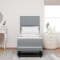 vidaXL Letto a Molle con Materasso & Panchina Grigio Chiaro 80x200 cm Tessuto vidaXL Letto a Molle con Materasso & Panchina Grigio Chiaro 80x200 cm Tessuto