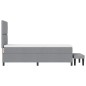 vidaXL Letto a Molle con Materasso & Panchina Grigio Chiaro 80x200 cm Tessuto vidaXL Letto a Molle con Materasso & Panchina Grigio Chiaro 80x200 cm Tessuto