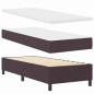 vidaXL Letto con Box Spring e Materasso Marrone Scuro 80x200 cm Tessuto