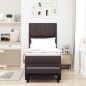 vidaXL Letto con Box Spring e Materasso Marrone Scuro 80x200 cm Tessuto