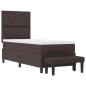vidaXL Letto con Box Spring e Materasso Marrone Scuro 80x200 cm Tessuto