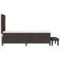 vidaXL Letto con Box Spring e Materasso Marrone Scuro 80x200 cm Tessuto