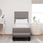 vidaXL Letto con Box Spring con Materasso e Panchina Taupe 80x200 cm Tessuto