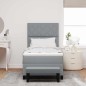 vidaXL Letto Box Spring con Materasso e Panchina Grigio Chiaro 90x190 cm in Tessuto