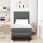 vidaXL Letto a Molle con Materasso e Panca Grigio Scuro 90x190 cm Tessuto vidaXL Letto a Molle con Materasso e Panca Grigio Scuro 90x190 cm Tessuto