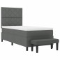 vidaXL Letto a Molle con Materasso e Panca Grigio Scuro 90x190 cm Tessuto vidaXL Letto a Molle con Materasso e Panca Grigio Scuro 90x190 cm Tessuto