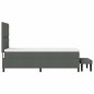 vidaXL Letto a Molle con Materasso e Panca Grigio Scuro 90x190 cm Tessuto vidaXL Letto a Molle con Materasso e Panca Grigio Scuro 90x190 cm Tessuto
