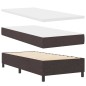 vidaXL Letto con Box Spring e Panchina Marrone Scuro 100x200 cm in Tessuto vidaXL Letto con Box Spring e Panchina Marrone Scuro 100x200 cm in Tessuto