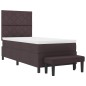 vidaXL Letto con Box Spring e Panchina Marrone Scuro 100x200 cm in Tessuto vidaXL Letto con Box Spring e Panchina Marrone Scuro 100x200 cm in Tessuto