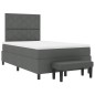vidaXL Letto Box Spring con Materasso e Panchina Grigio Scuro 120x200 cm Tessuto vidaXL Letto Box Spring con Materasso e Panchina Grigio Scuro 120x200 cm Tessuto