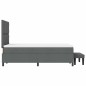 vidaXL Letto Box Spring con Materasso e Panchina Grigio Scuro 120x200 cm Tessuto vidaXL Letto Box Spring con Materasso e Panchina Grigio Scuro 120x200 cm Tessuto